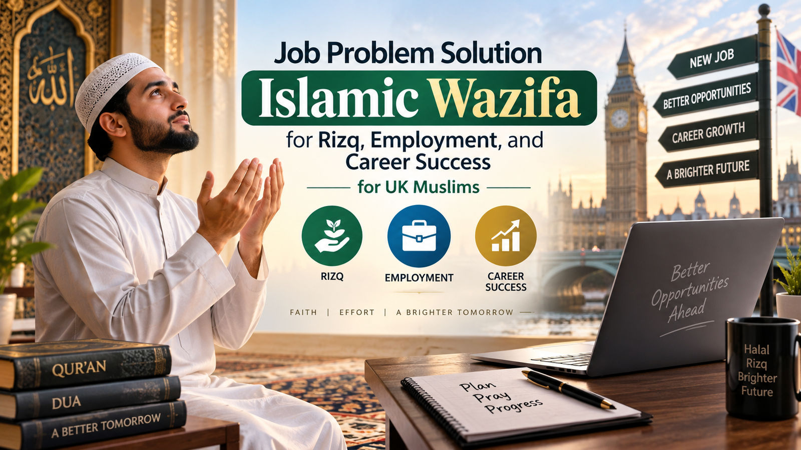Job Problem Solution Islamic Wazifa for Rizq, Employment, and Career Success for UK Muslims